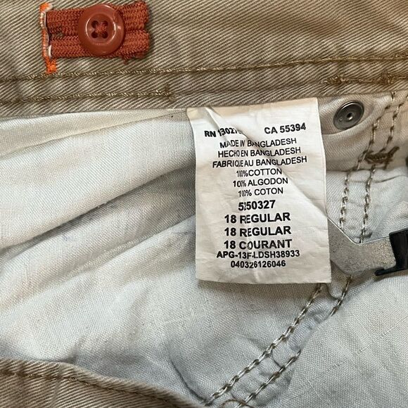 3/$25 SALE: LEE SLIM STRAIGHT LEG COMFORT SCHOOL UNIFORM PANTS TAN BOYS SIZE 18 - Picture 11 of 16